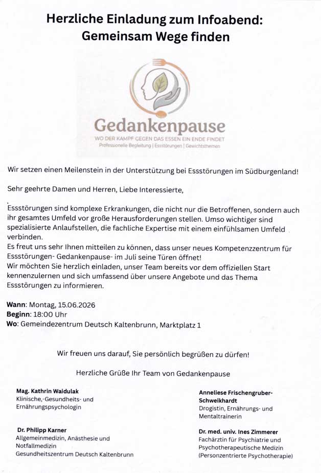 Gedankenpause Infoabend